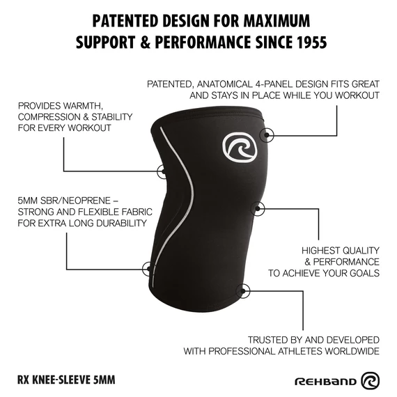 Rehband_RX Knee Sleeve 5mm Black_ térdvédő 
